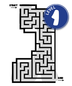 Hebrew Gimmel letter maze puzzle - educational printable for kids learning Hebrew