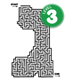 Challenging Hebrew Gimmel letter maze - Super Torah educational puzzle