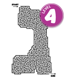 Advanced Hebrew Gimmel maze puzzle - expert level printable PDF activity
