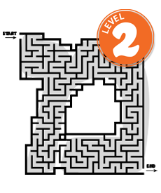 Hebrew Mem maze level 2 - intermediate Hebrew learning puzzle game