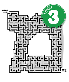 Advanced Hebrew Mem letter maze - Super Torah educational brain teaser