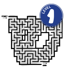 Hebrew Shin letter maze puzzle - printable educational activity for Hebrew learners