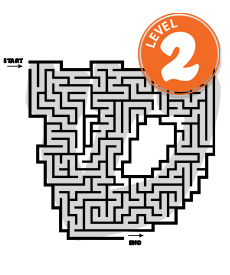 Hebrew Shin maze level 2 - intermediate puzzle for kids learning Hebrew alphabet
