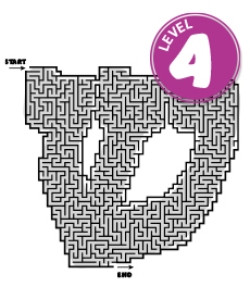 Advanced Hebrew Shin maze puzzle - expert level printable brain teaser